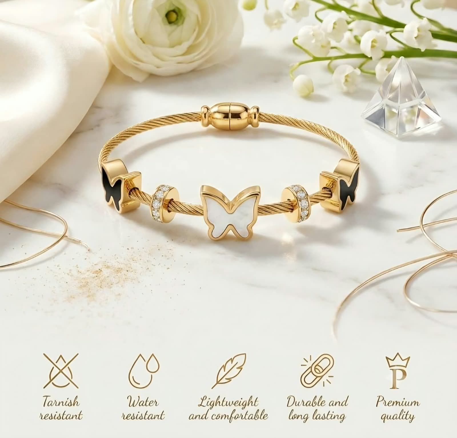 Butterfly Charm Anklet