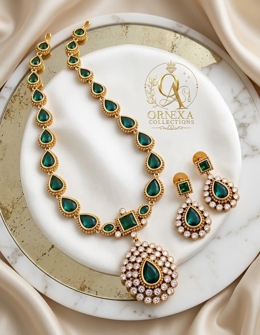 Emerald Green Haram Set