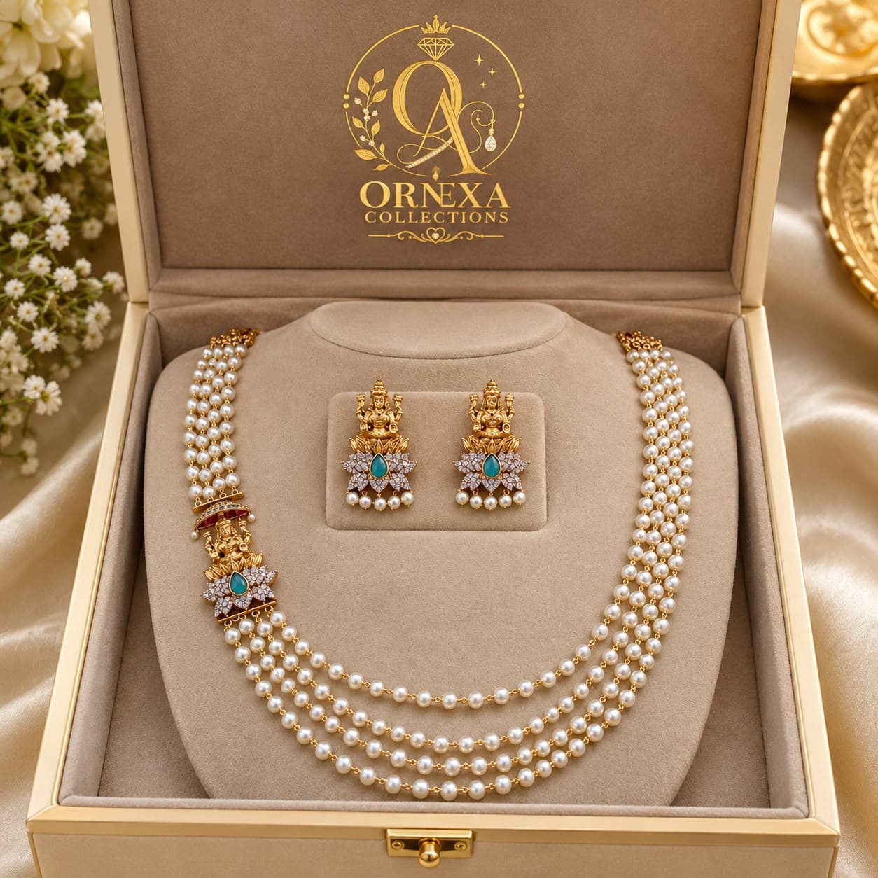 Layered Pearl Jewellery Set